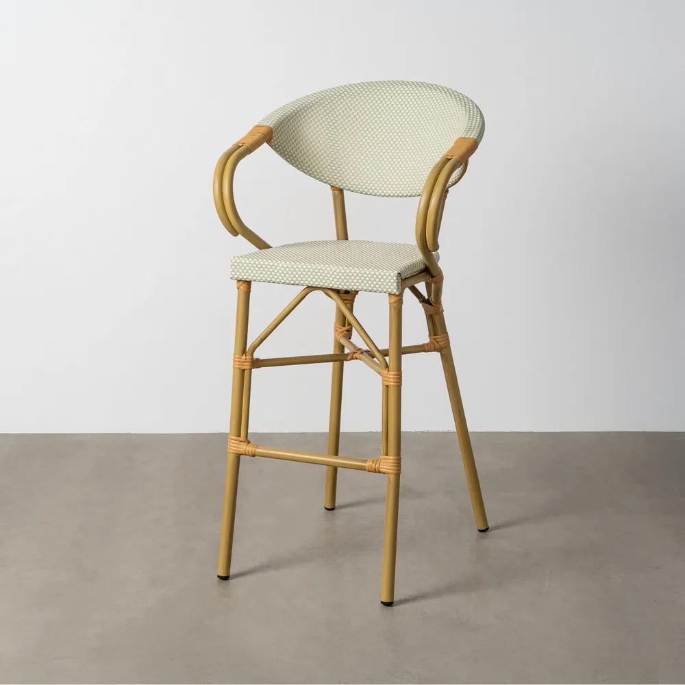 Taburete de Aluminio y Textileno 62 x 57 x 111 cm  