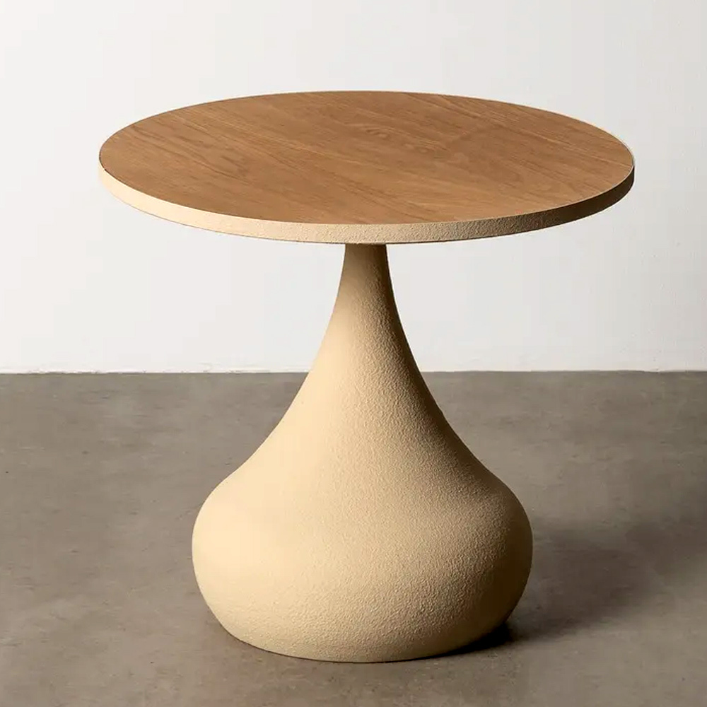 Mesita Auxiliar Natural Crema 50 x 50 x 48,5 cm  