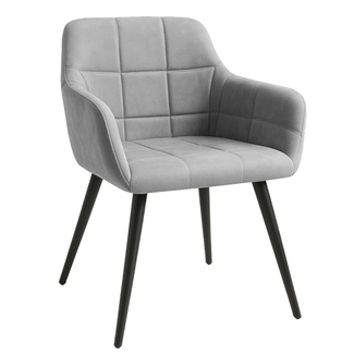 Silla Viroma de Terciopelo y Acero 52 x 50 x 78 cm