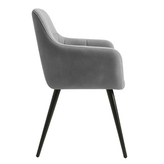 Silla Viroma de Terciopelo y Acero 52 x 50 x 78 cm