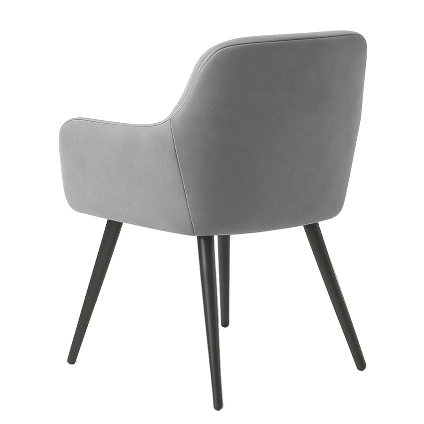 Silla Viroma de Terciopelo y Acero 52 x 50 x 78 cm