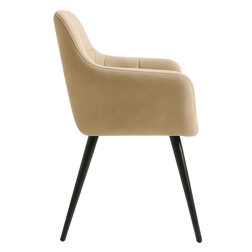 Silla Viroma de Terciopelo y Acero 52 x 50 x 78 cm