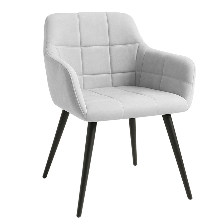 Silla Viroma de Terciopelo y Acero 52 x 50 x 78 cm