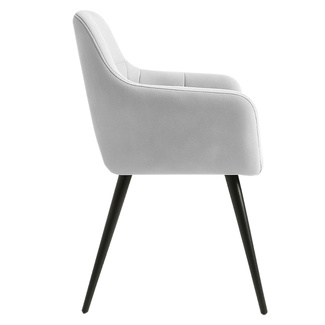 Silla Viroma de Terciopelo y Acero 52 x 50 x 78 cm