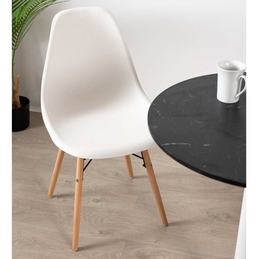 Silla Sybe de Polipropileno y Madera 40 x 40 x 83 cm 
