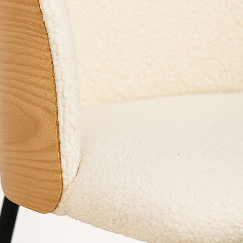 Silla Aglia Tela Blanca 47 x 43,5 x 74 cm 