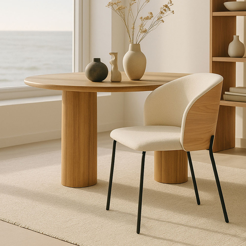 Silla Aglia Tela Blanca 47 x 43,5 x 74 cm 