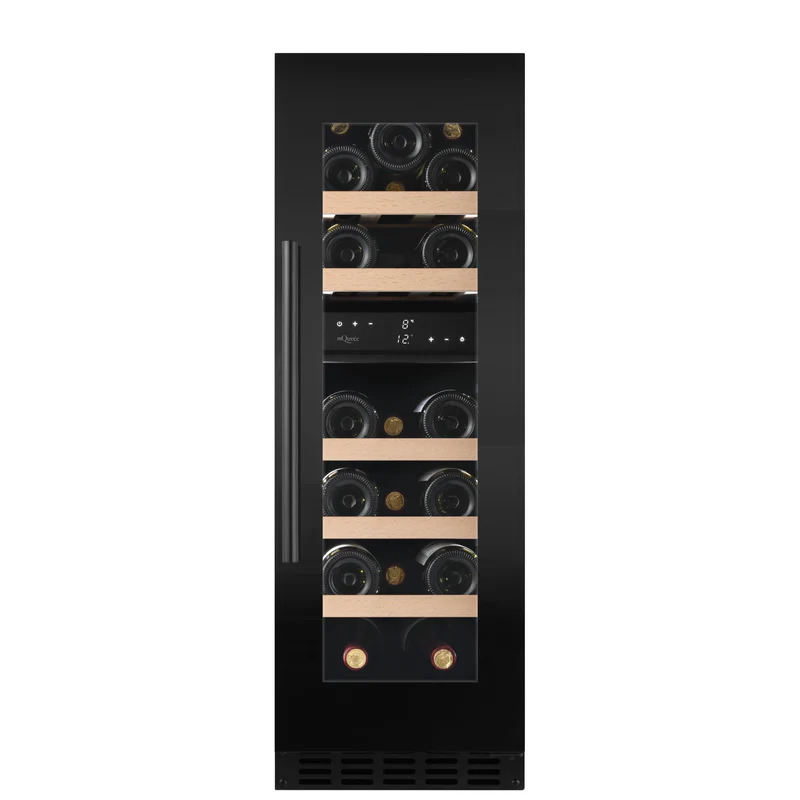 Vinoteca encastrable bajo encimera 19 botellas 2 zonas WineCave 800 30D Fullglass Black