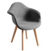 Silla Luba Tela y Madera 42,5 x 42,5 x 81 cm 