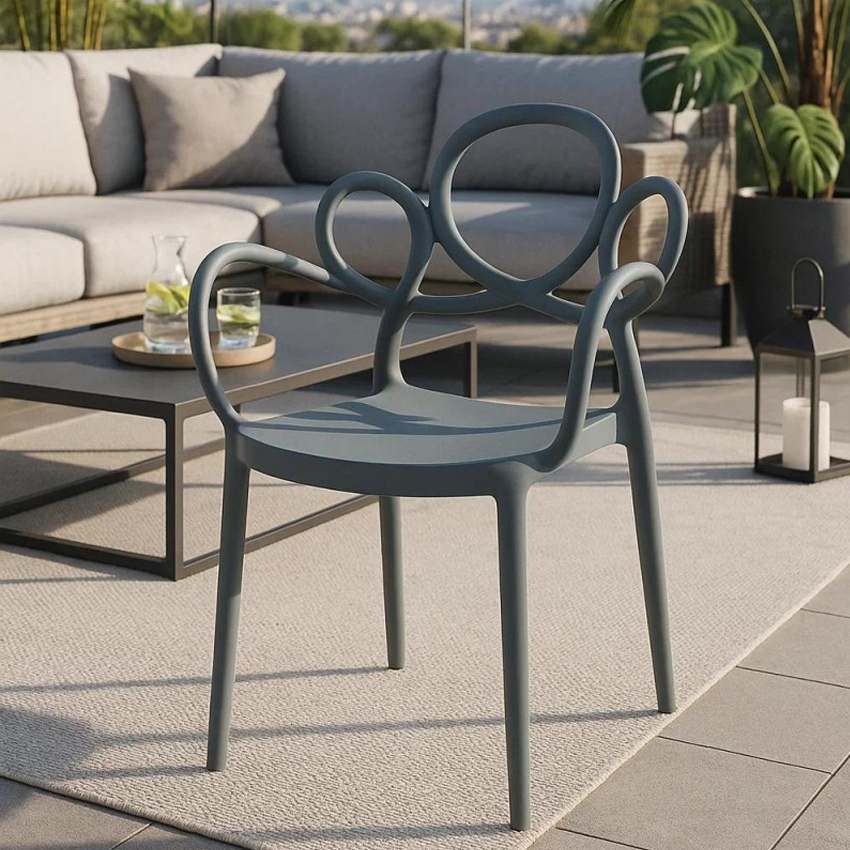 Silla Yska con Reposabrazos de Polipropileno 57 x 57 x 82 cm 