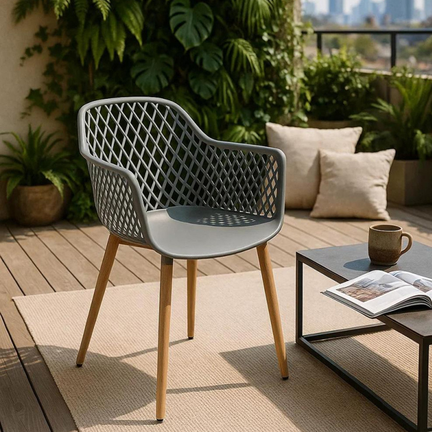 Silla Vaty para Exterior de Polipropileno 47 x 43 x 85 cm