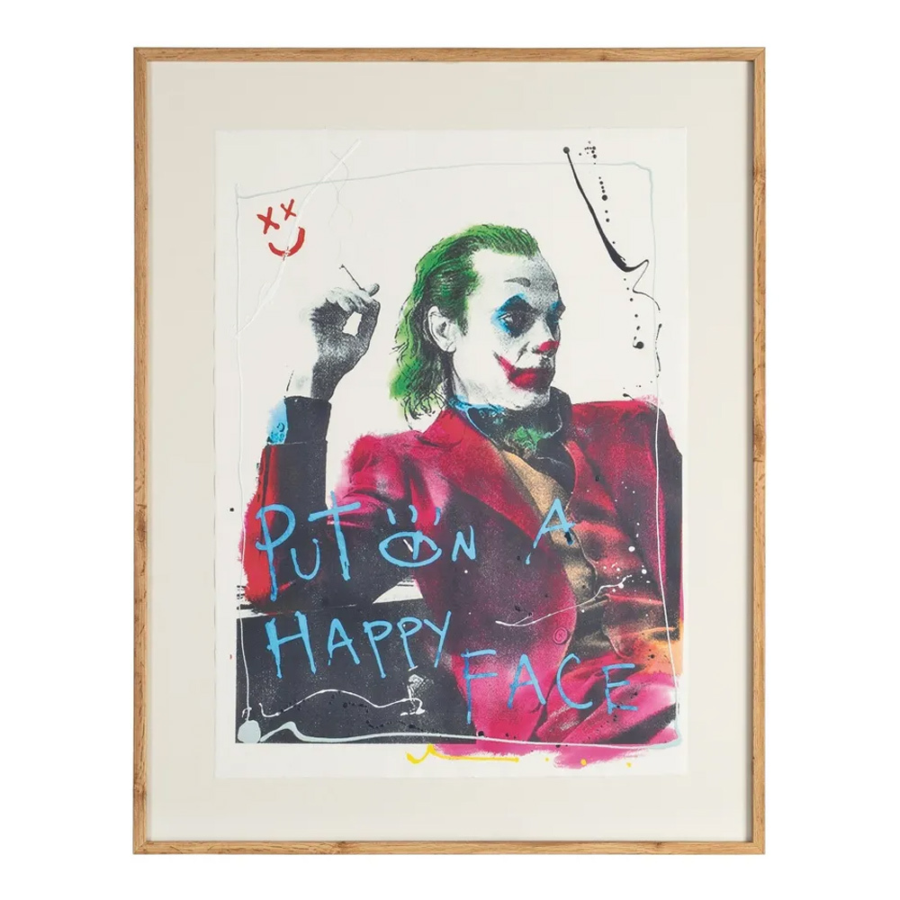 Cuadro Joker Impresión sobre Papiro con Marco 3 x 76 x 98 cm   