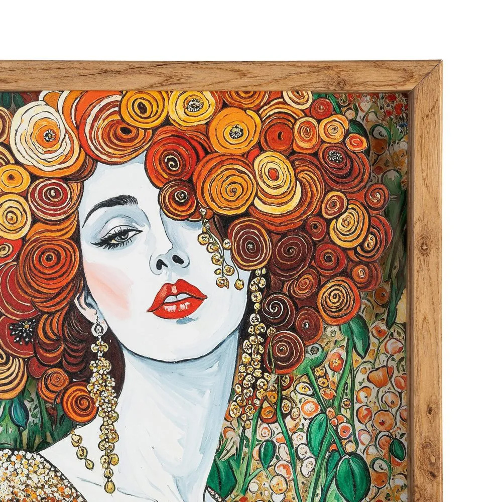 Cuadro Mujer Impresión sobre MDF y Cristal 3,5 x 43 x 63 cm 