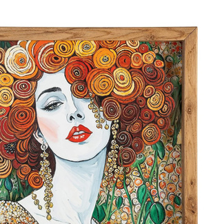 Cuadro Mujer Impresión sobre MDF y Cristal 3,5 x 43 x 63 cm 
