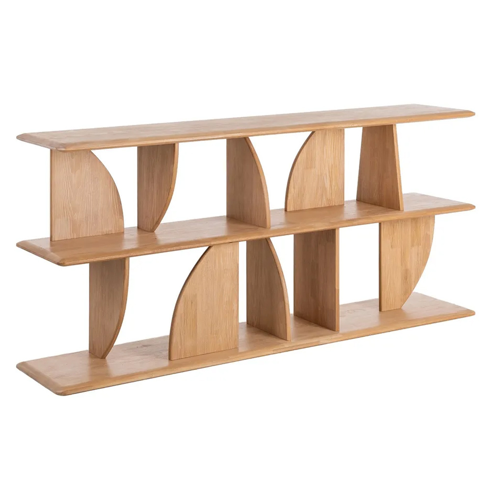 Estantería de Madera de Caucho Natural 38 x 180 x 83 cm 