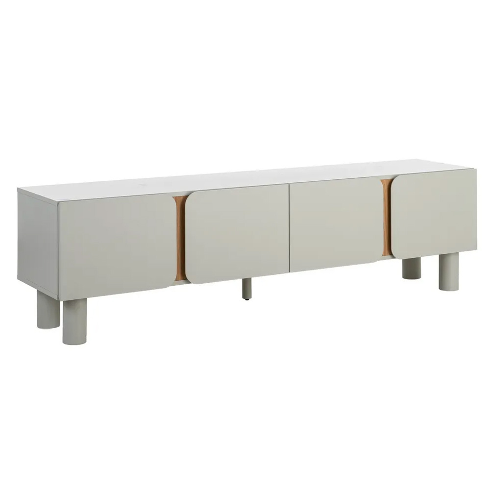 Mueble de Televisión de DM Taupe 4 Puertas 40 x 180 x 50 cm 
