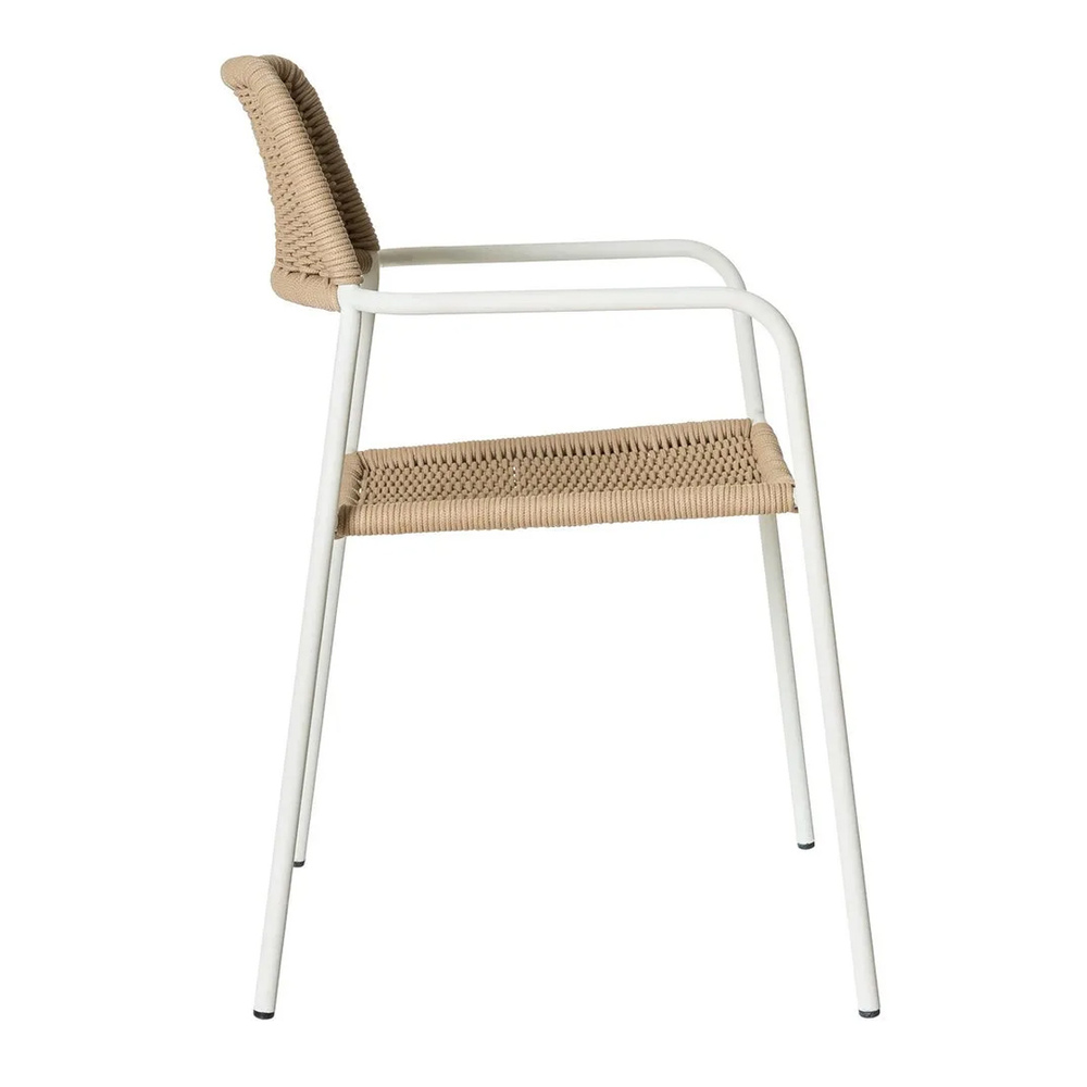 Silla Exterior Apilable Milos Blanco 55 x 55 x 83,5 cm