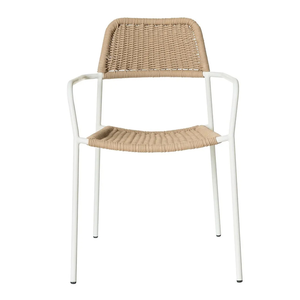 Silla Exterior Apilable Milos Blanco 55 x 55 x 83,5 cm