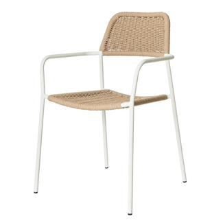 Silla Exterior Apilable Milos Blanco 55 x 55 x 83,5 cm