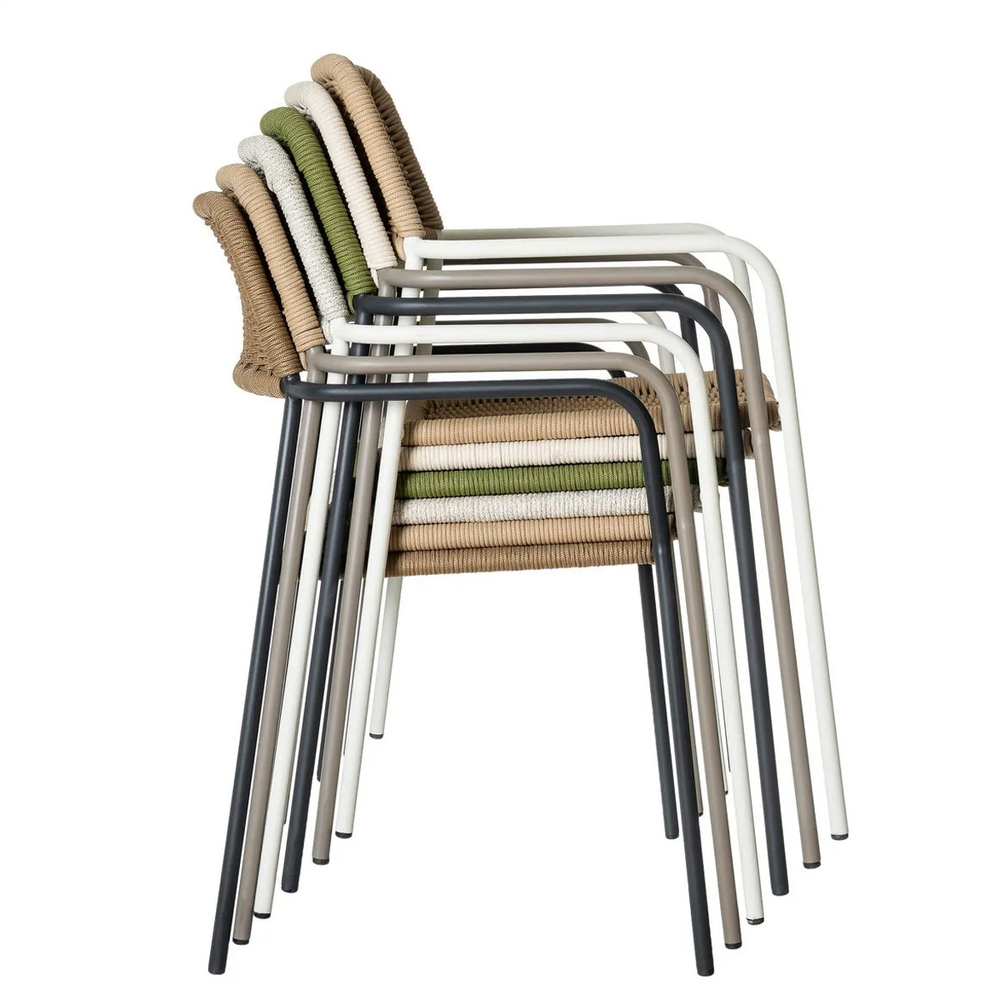 Silla Exterior Apilable Milos Blanco 55 x 55 x 83,5 cm