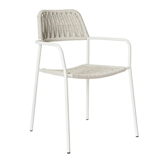 Silla Exterior Apilable Milos Blanco 55 x 55 x 83,5 cm