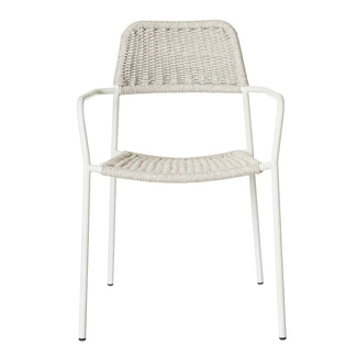 Silla Exterior Apilable Milos Blanco 55 x 55 x 83,5 cm