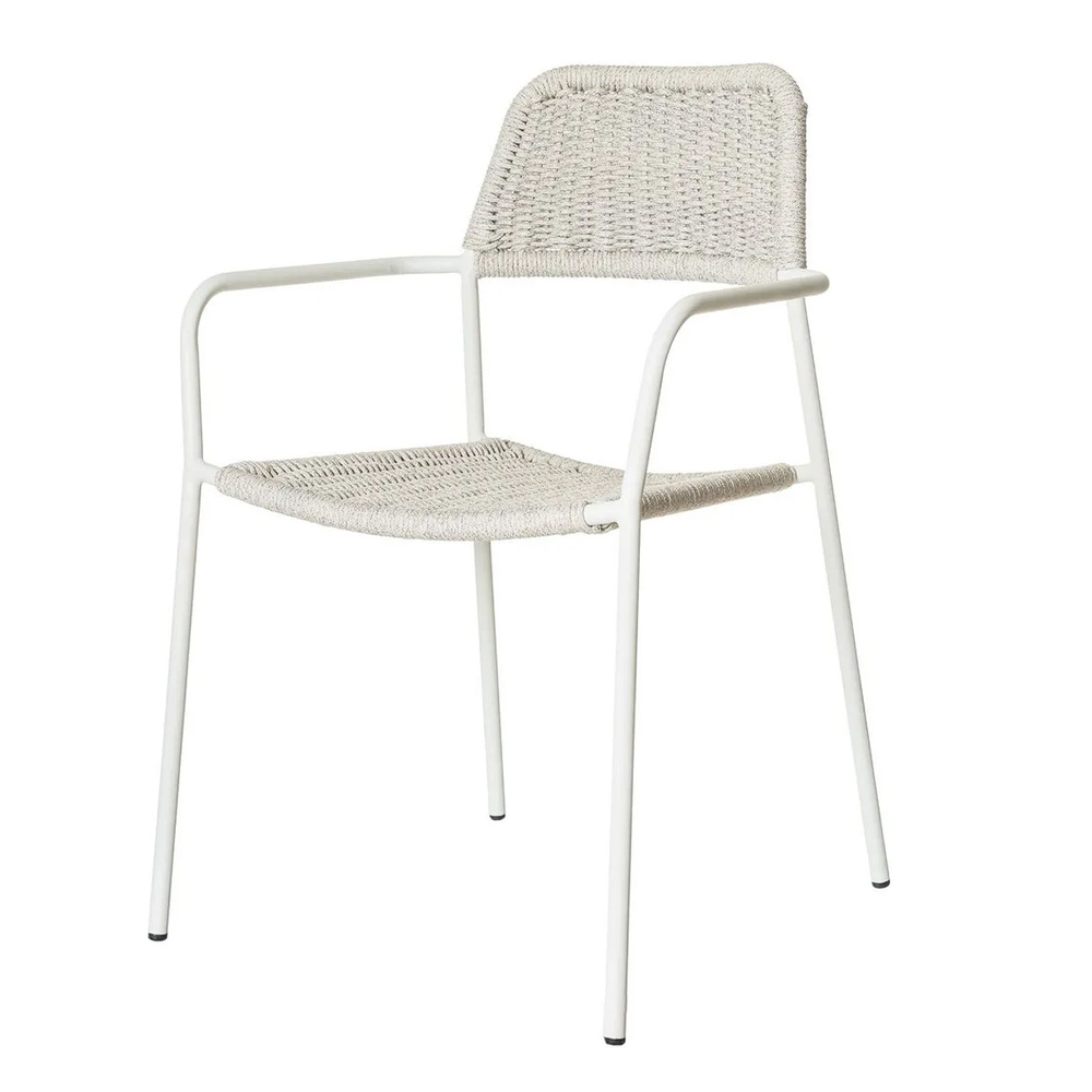 Silla Exterior Apilable Milos Blanco 55 x 55 x 83,5 cm