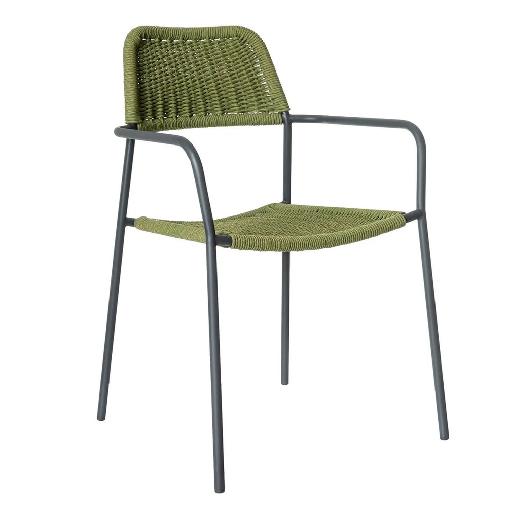 Silla Exterior Apilable Milos Estructura Grafito 55 x 55 x 83,5 cm    