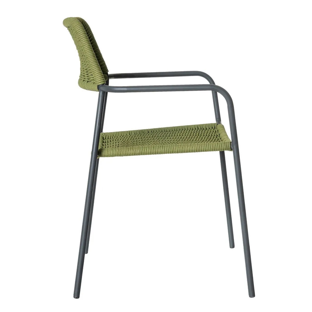 Silla Exterior Apilable Milos Grafito 55 x 55 x 83,5 cm