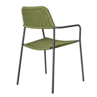 Silla Exterior Apilable Milos Grafito 55 x 55 x 83,5 cm