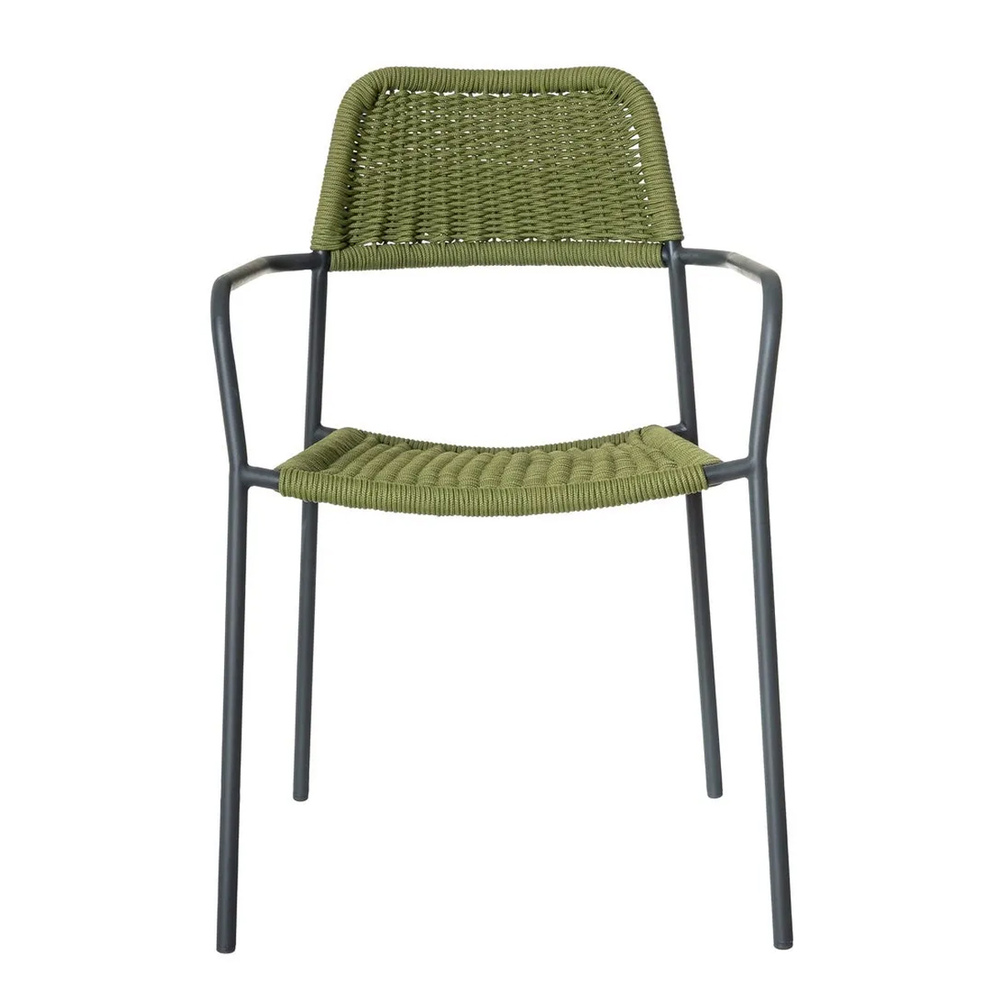 Silla Exterior Apilable Milos Grafito 55 x 55 x 83,5 cm