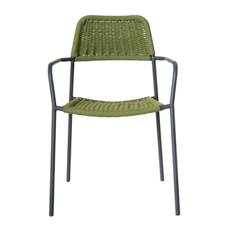 Silla Exterior Apilable Milos Grafito 55 x 55 x 83,5 cm