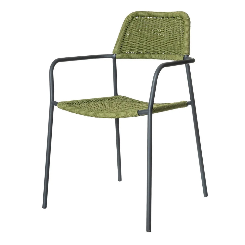 Silla Exterior Apilable Milos Grafito 55 x 55 x 83,5 cm