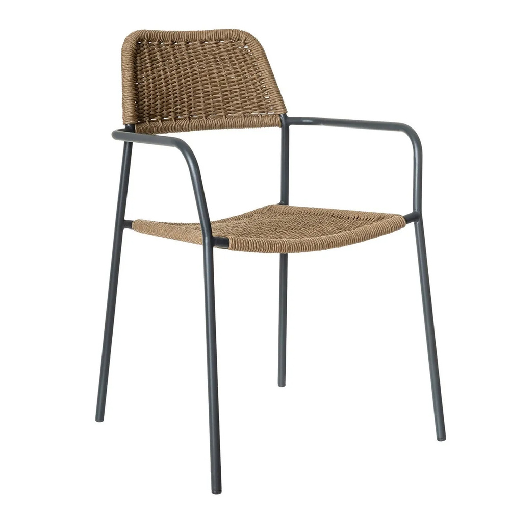Silla Exterior Apilable Milos Grafito 55 x 55 x 83,5 cm