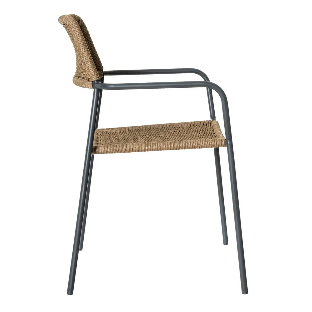 Silla Exterior Apilable Milos Grafito 55 x 55 x 83,5 cm