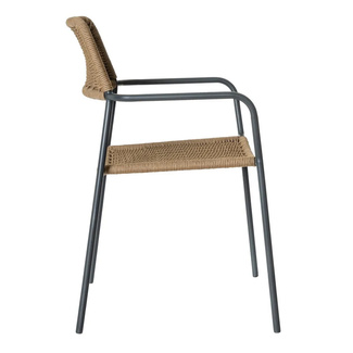 Silla Exterior Apilable Milos Grafito 55 x 55 x 83,5 cm