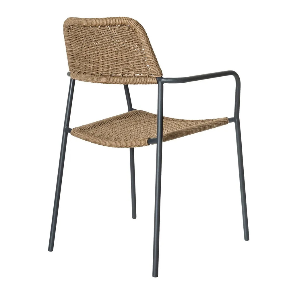 Silla Exterior Apilable Milos Grafito 55 x 55 x 83,5 cm