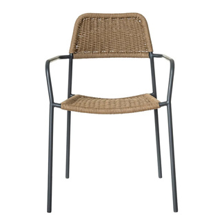 Silla Exterior Apilable Milos Grafito 55 x 55 x 83,5 cm