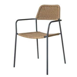 Silla Exterior Apilable Milos Grafito 55 x 55 x 83,5 cm