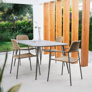 Silla Exterior Apilable Milos Limo 55 x 55 x 83,5 cm