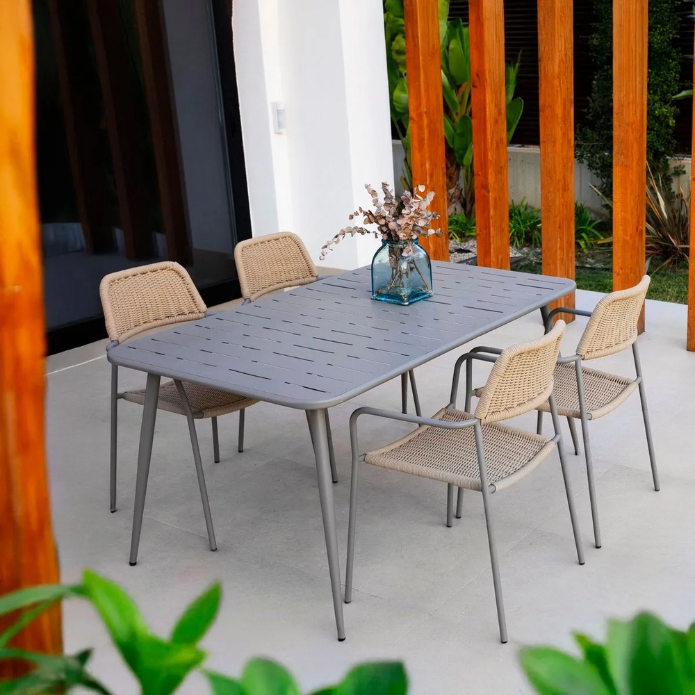Silla Exterior Apilable Milos Limo 55 x 55 x 83,5 cm