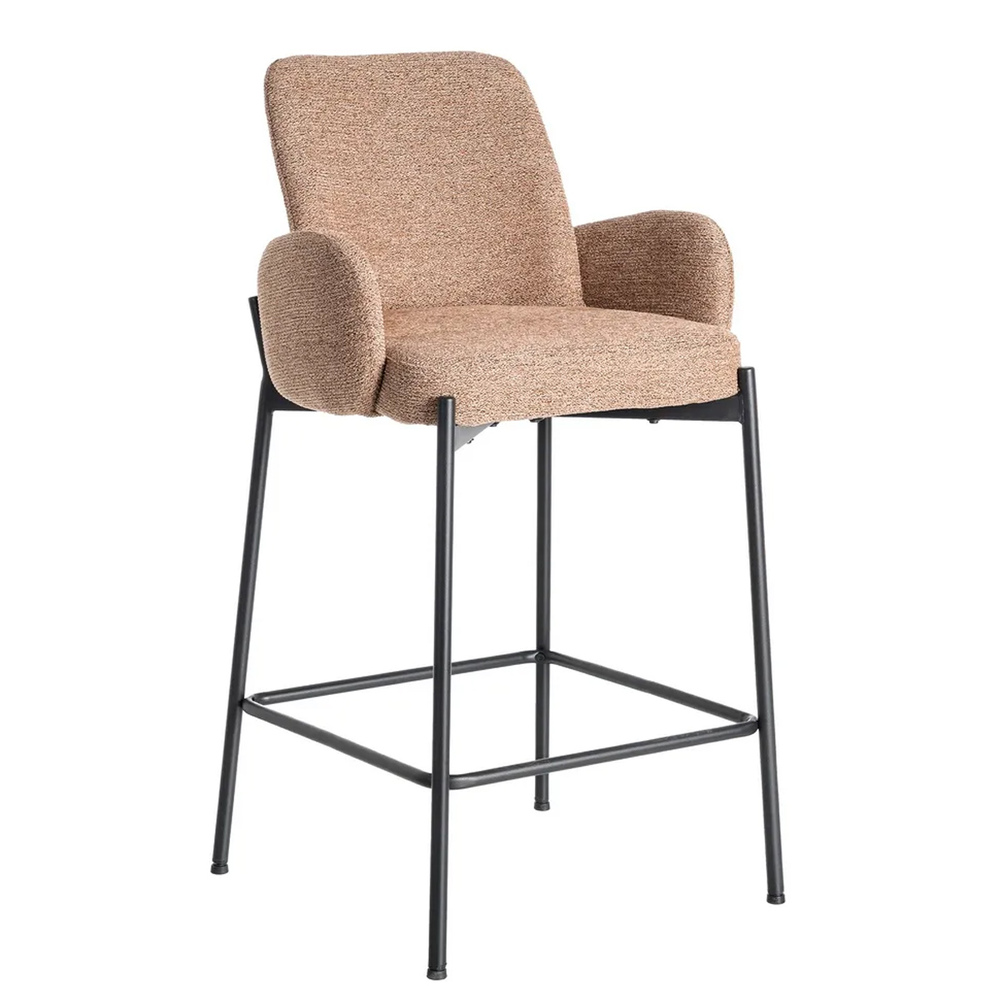 Taburete Tejido Jaspeado Rosa 48,5 x 48,5 x 95 cm 