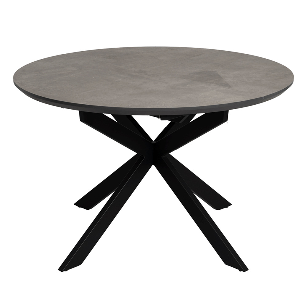 Mesa Comedor Extensible Gris Negro 120 x 120 x 76 cm   