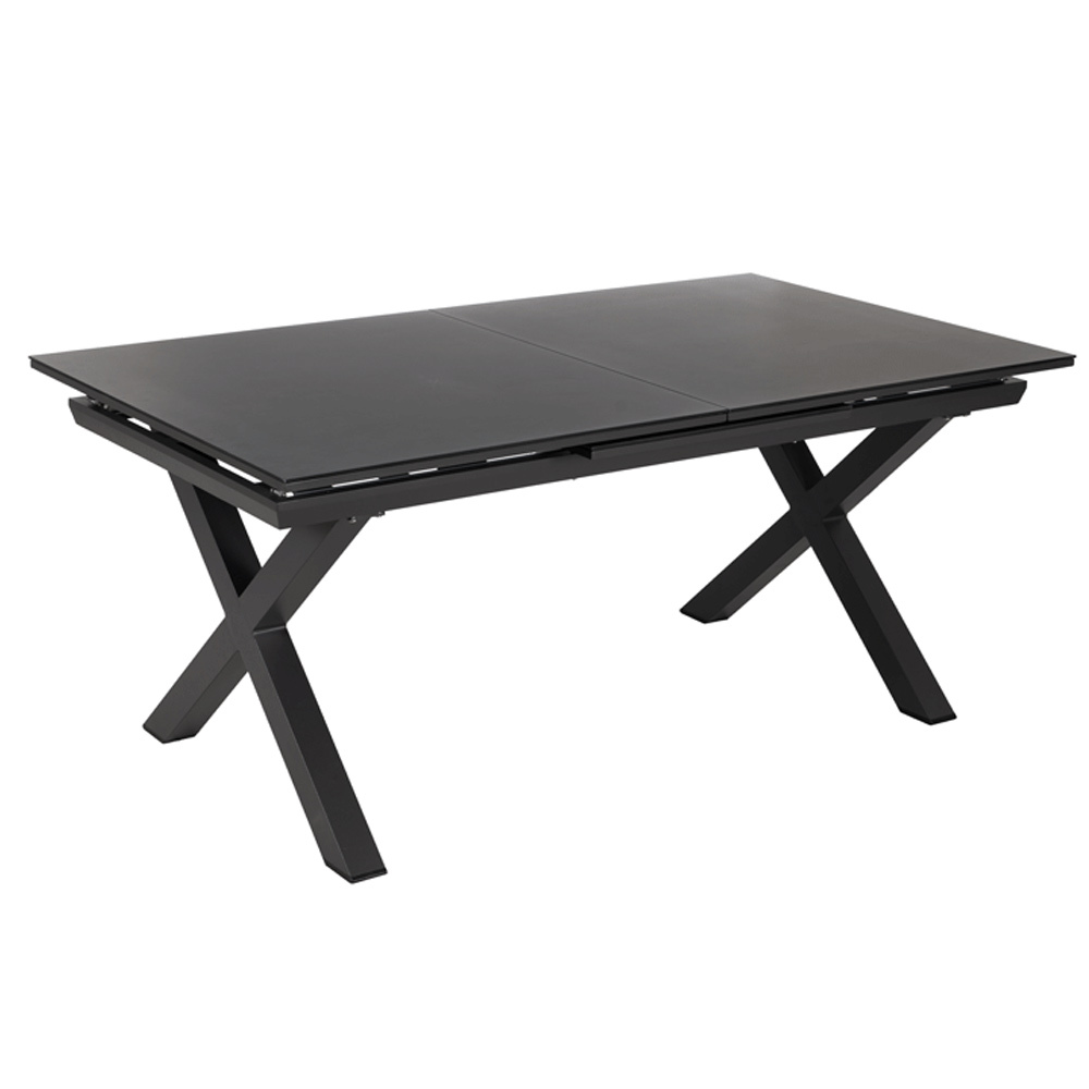 Mesa Comedor Extensible Antracita 100 x 180 x 77 cm 