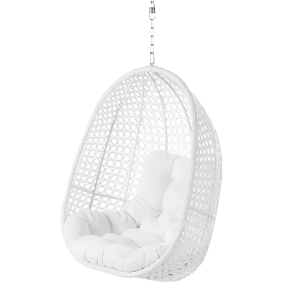Silla Colgante Dido en Ratán Blanco 64 x 81 x 111,5 cm 