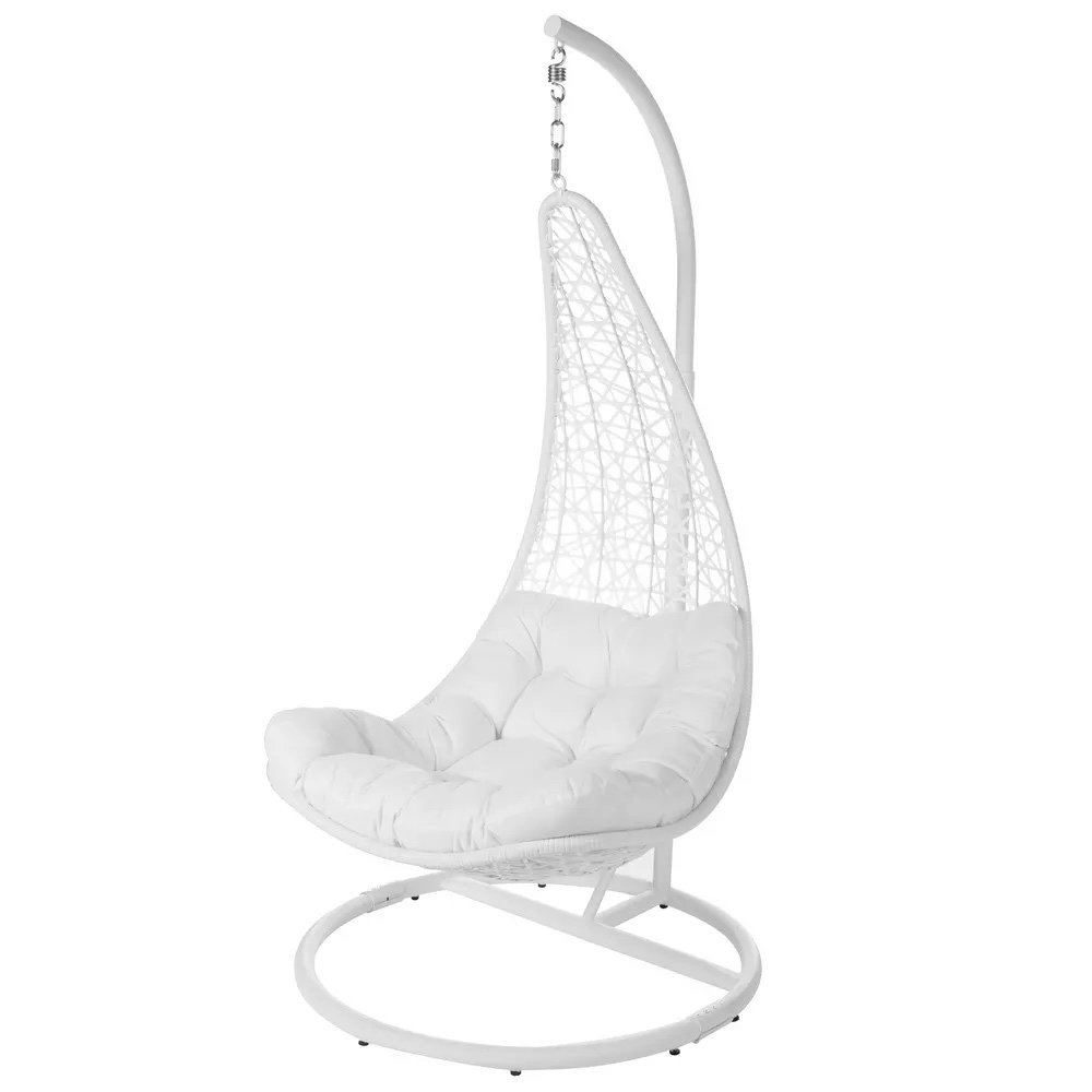 Silla Colgante Lágrima Dido con Mástil Blanco 104 x 104 x 192 cm 