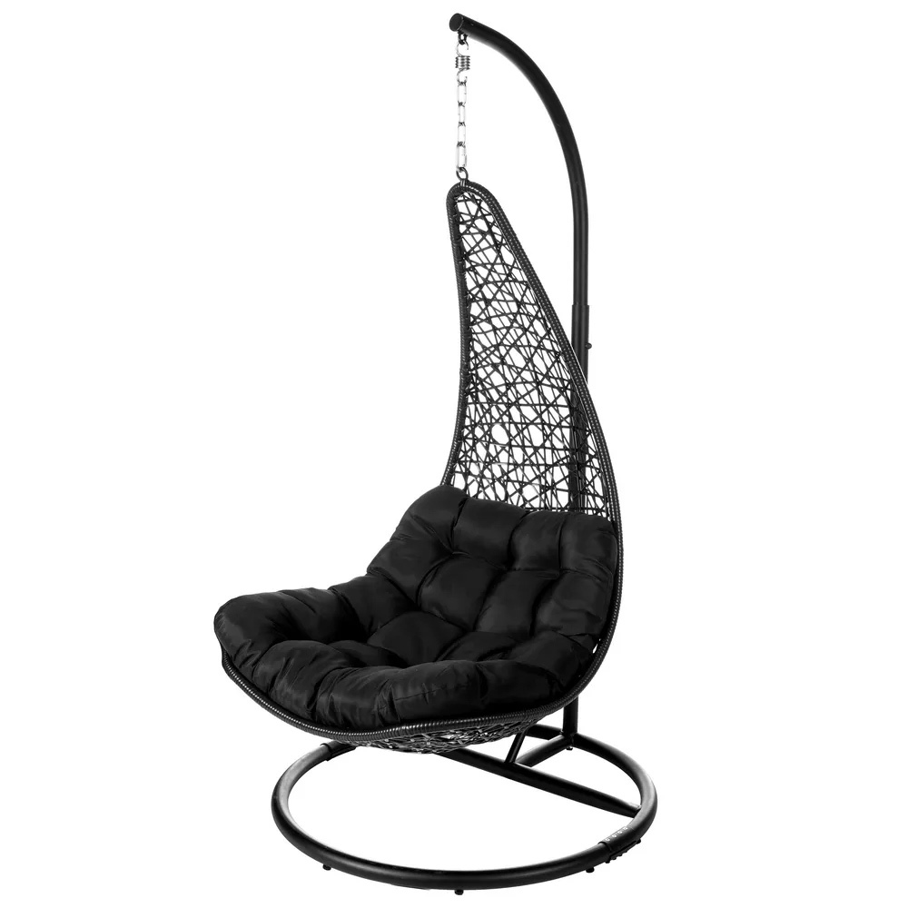 Silla Colgante Lágrima Dido con Mástil Negro 104 x 104 x 192 cm 