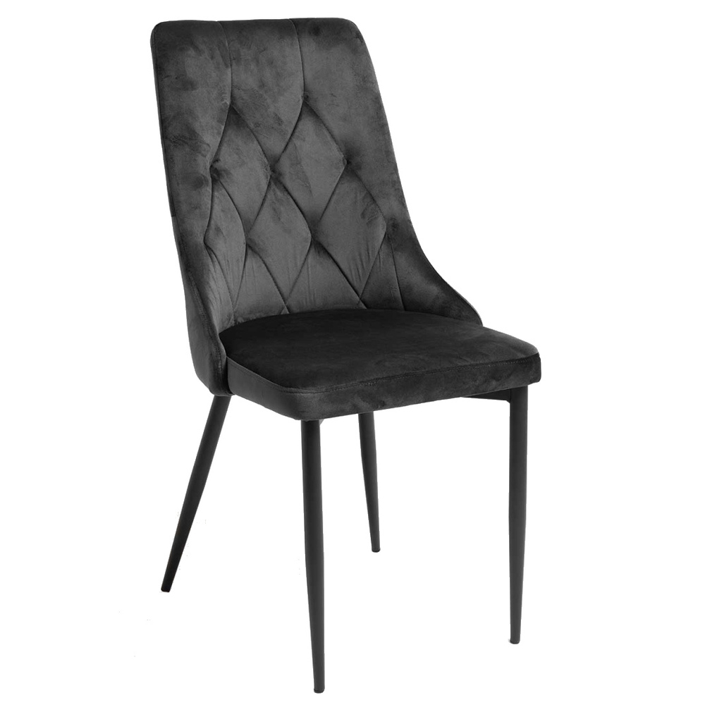 Silla Ninti Black Terciopelo 46 x 48 x 95 cm 