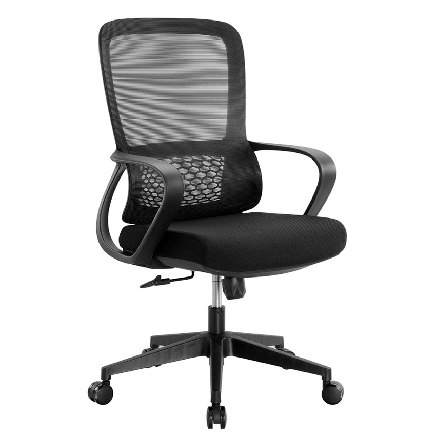 Silla de Escritorio Nerez Negra 58,5 x 58,5 x 96 cm 