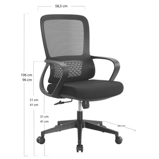 Silla de Escritorio Nerez 58,5 x 58,5 x 96 cm